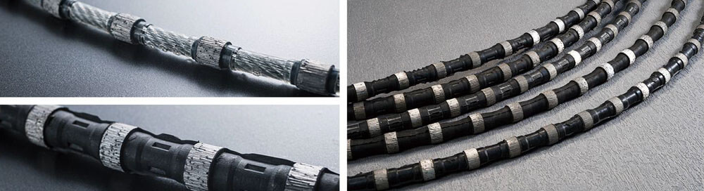 Sierra de hilo diamantado para cable de acero